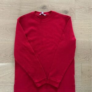 Men's Long Sleeve Crewneck Shirt - Red
